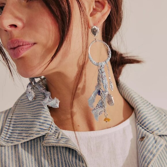 NEW Free People Juniper Hoop Earrings - Picture 1 of 5